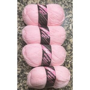 Unger Utopia Sport Yarn 100% Acrylic 180Yd Pink 2395 Discontinued Lot of 4 Skein